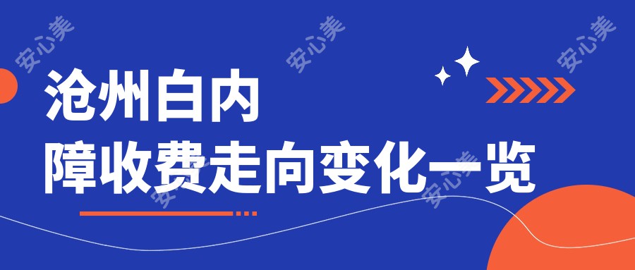 沧州白内障收费走向变化一览