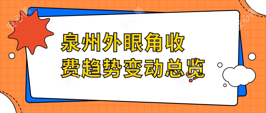 泉州外眼角收费趋势变动总览