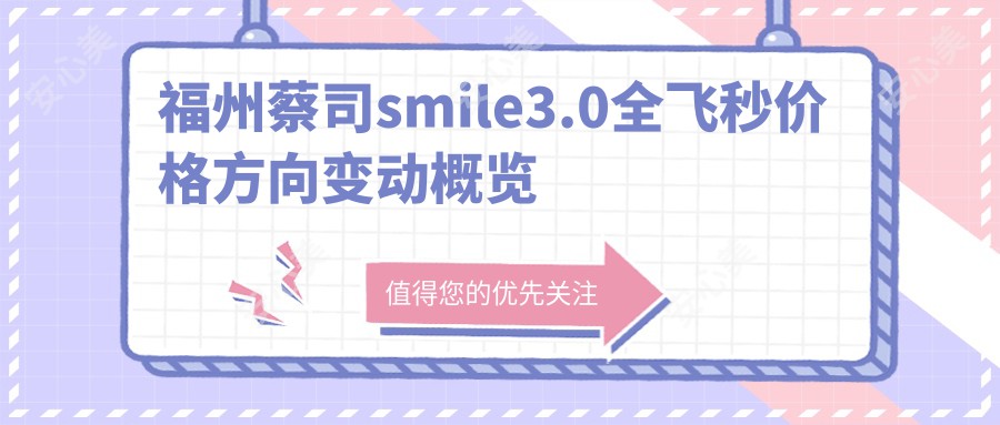 福州蔡司smile3.0全飞秒价格方向变动概览