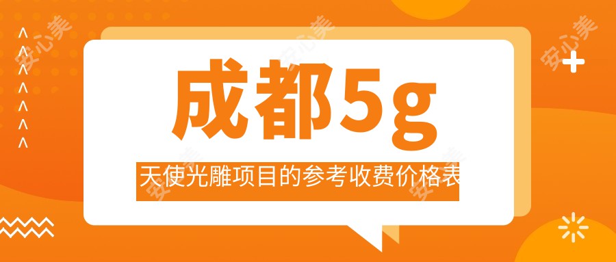 成都5g天使光雕项目的参考收费价格表