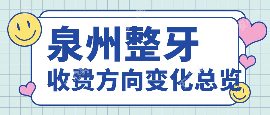 泉州整牙收费方向变化总览