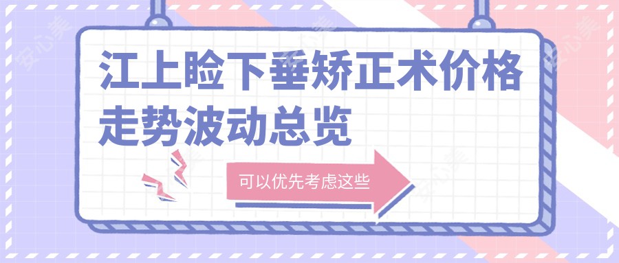 江上睑下垂矫正术价格走势波动总览