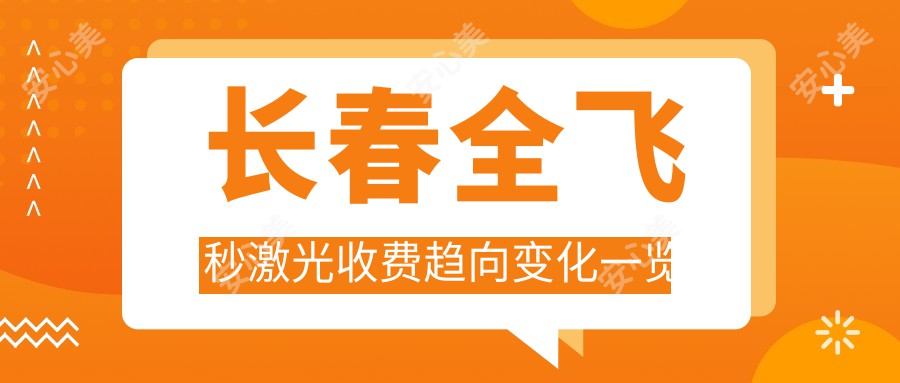 长春全飞秒激光收费趋向变化一览