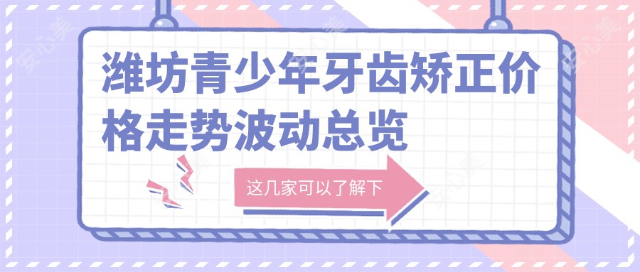 潍坊青少年牙齿矫正价格走势波动总览