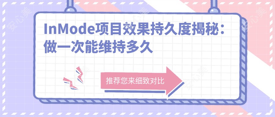 InMode项目疗效持久度揭秘：做一次能维持多久 价格与疗效排名解析