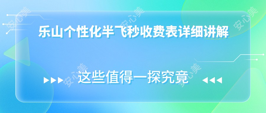 乐山个性化半飞秒收费表详细讲解