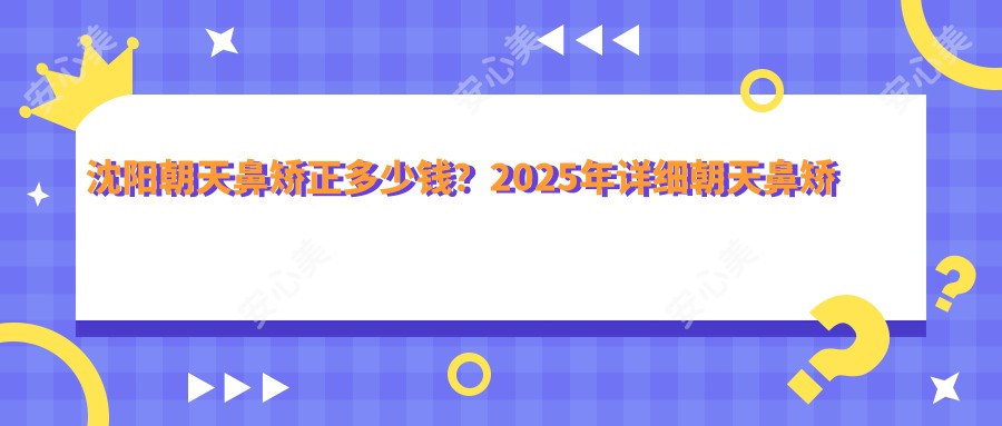 沈阳朝天鼻矫正多少钱？2025年详细朝天鼻矫正价目单