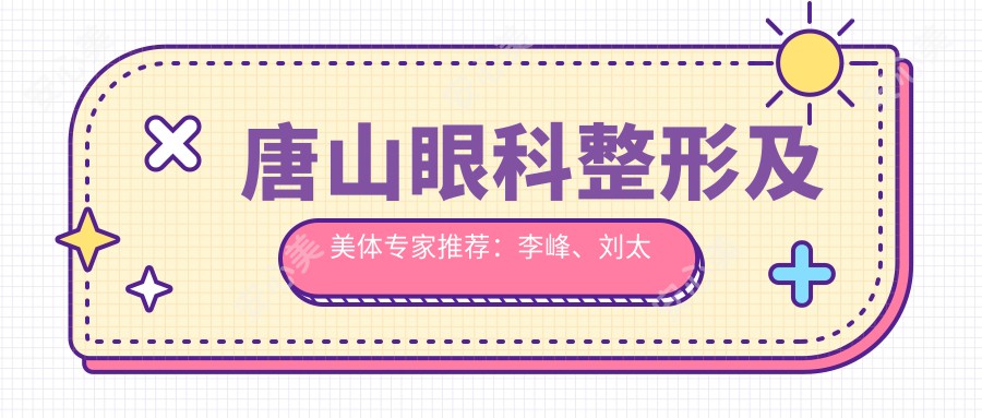 唐山眼科整形及美体医生推荐:李峰、刘太平、饶颖慧,擅长青光眼治疗、白内障手术及多项整形