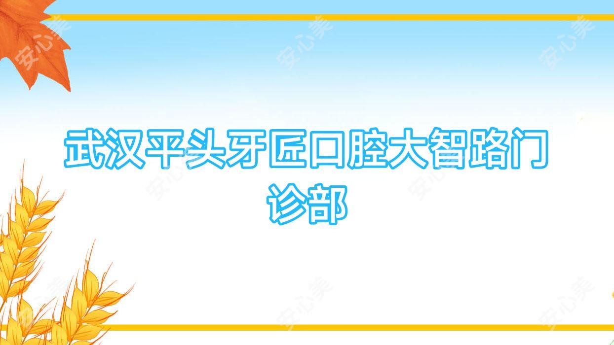 武汉平头牙匠口腔大智路门诊部