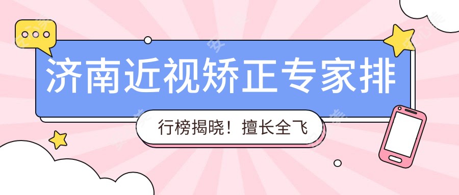 济南近视矫正医生排行榜揭晓！擅长全飞秒、ICL等手术，医院地址附上！