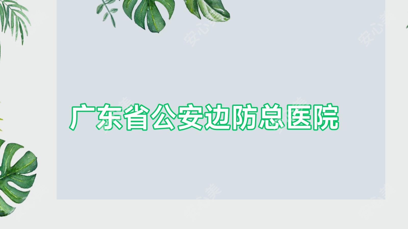 广东省公安边防总医院